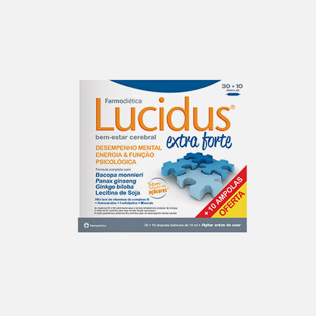 Lucidus Extra Forte – 30 ampollas + 10 gratis – Farmodietica