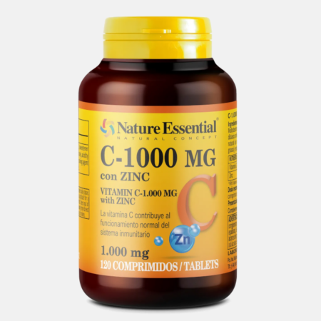 Vitamina C 1000mg + Zinc 10mg – 120 comprimidos – Nature Essential