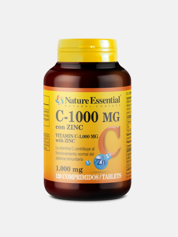 Vitamina C 1000mg + Zinc 10mg - 120 comprimidos - Nature Essential