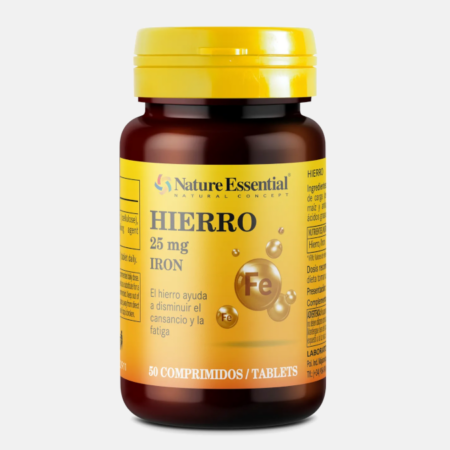Hierro 25 mg – 50 comprimidos – Nature Essential