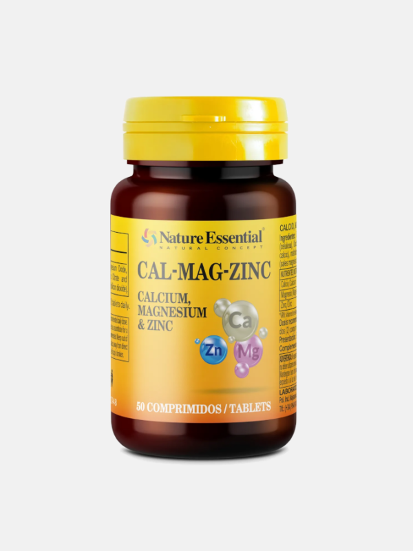 Calcio Magnesio Zinc 520mg - 50 comprimidos - Nature Essential