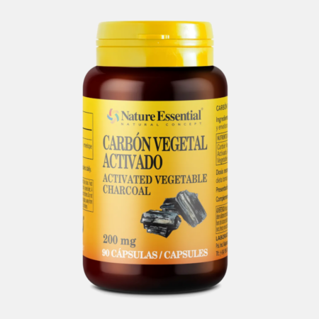 Carbón vegetal activado 200 mg – 90 cápsulas – Nature Essential
