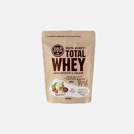 Total Whey White Sabor Chocolate-Avellana – 260g – Gold Nutrition