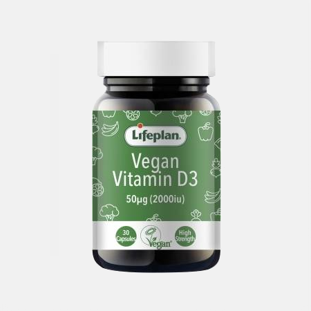 Vitamin D3 2000 IU vegan – 30 cápsulas – Lifeplan