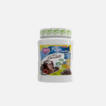 Flan Proteico Sabor Chocolate – 400g – Clarou