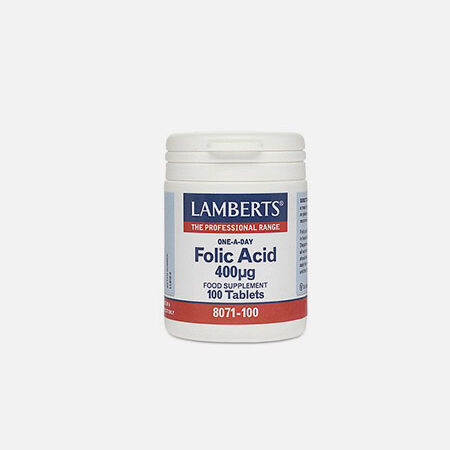Folic acid (Ácido fólico) – 400µg – 100 tabletas – Lamberts