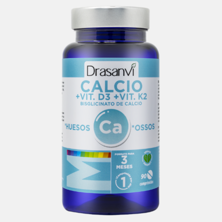 Cálcio vitamina D3+K2 – 90 comprimidos – Drasanvi