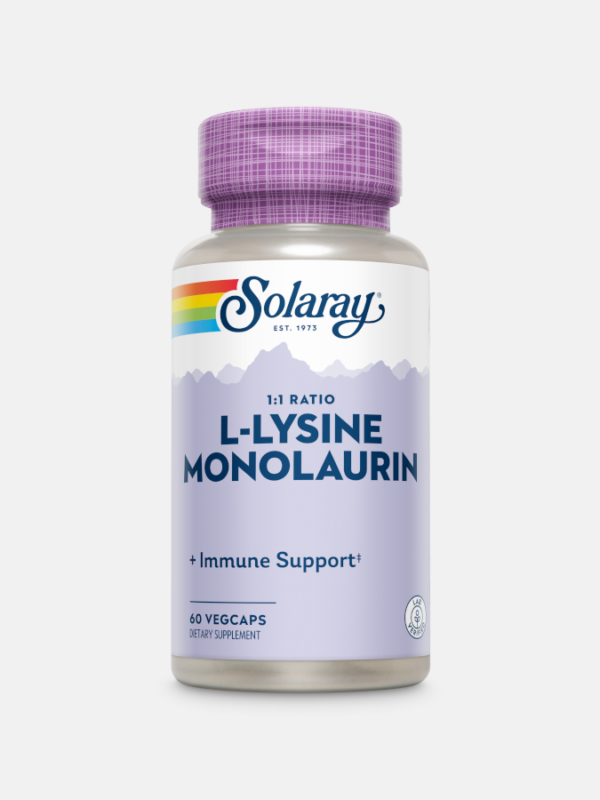 L-Lysine & Monolaurin - 60 Vegcaps - Solaray