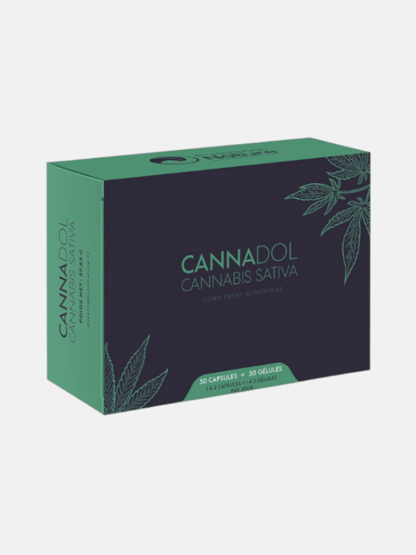 Cannadol Cannabis sativa - 30 cápsulas HPMC + 30 cápsulas blandas