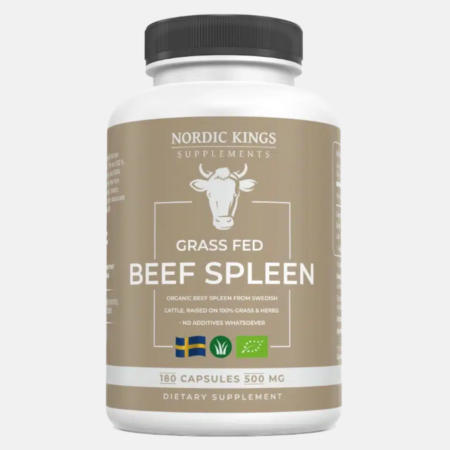 Grass Fed Beef Spleen Bio – 180 cápsulas – Nordic Kings