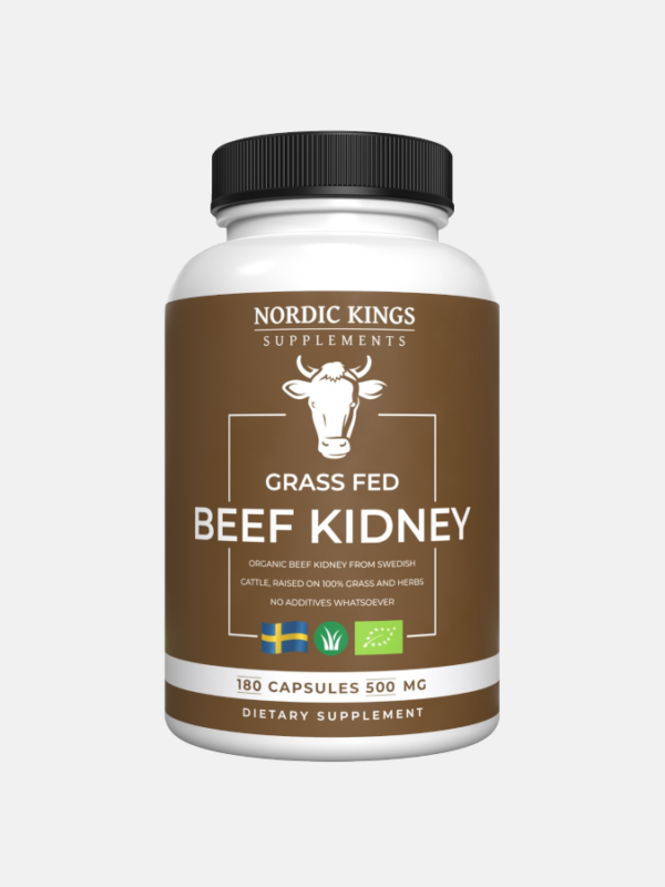 Grass Fed Beef Kidney Bio - 180 cápsulas - Nordic Kings