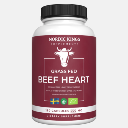 Grass Fed Beef Heart Bio – 180 cápsulas – Nordic Kings