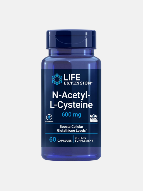 N-Acetyl-L-Cysteine 600mg - 60 cápsulas - Life Extension