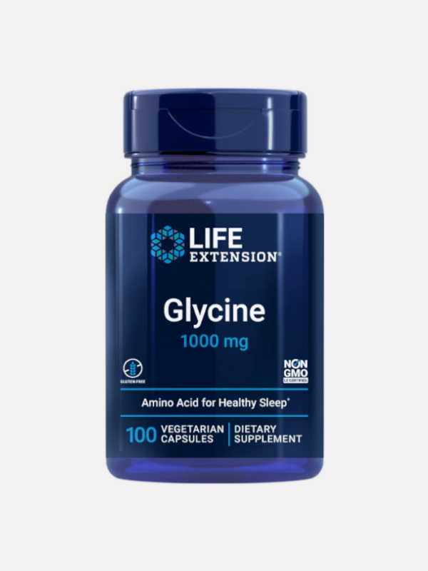 Glycine 1000mg - 100 cápsulas - Life Extension