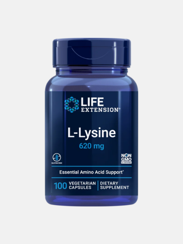 L-Lysine 620mg - 100 cápsulas - Life Extension