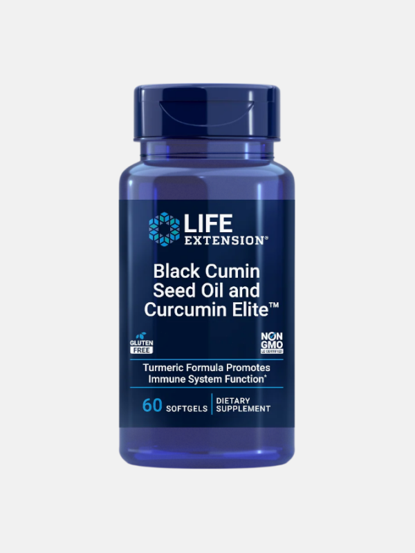 Black Cumin Seed Oil with Curcumin Elite - 60 cápsulas - Life Extension