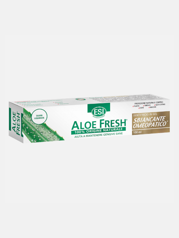 Gel de dientes Aloe Fresh blanqueadora homeopática - 100ml - ESI