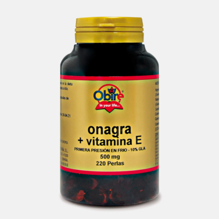 Aceite de Onagra 500mg – 220 cápsulas – Obire