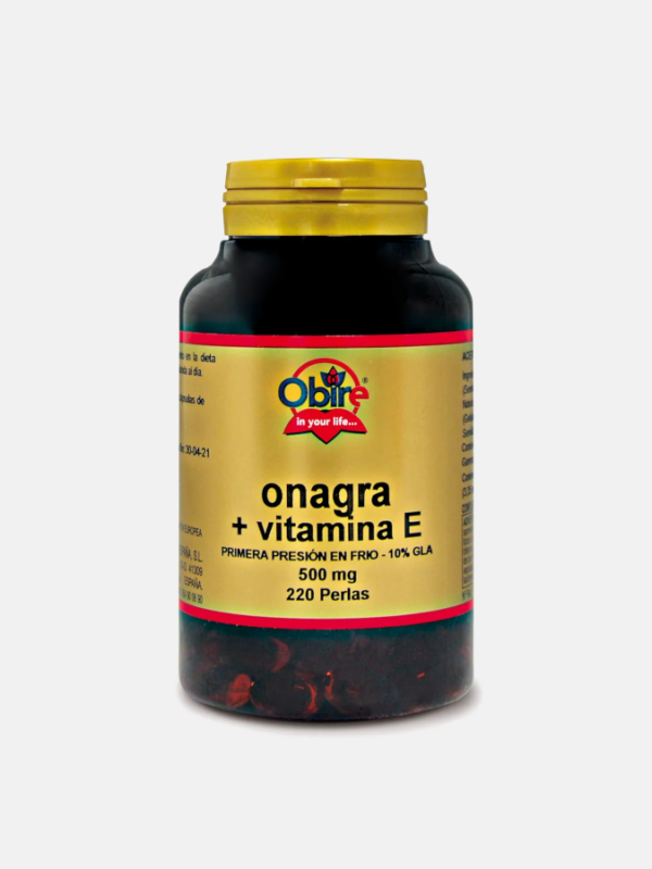 Aceite de Onagra 500mg - 220 cápsulas - Obire