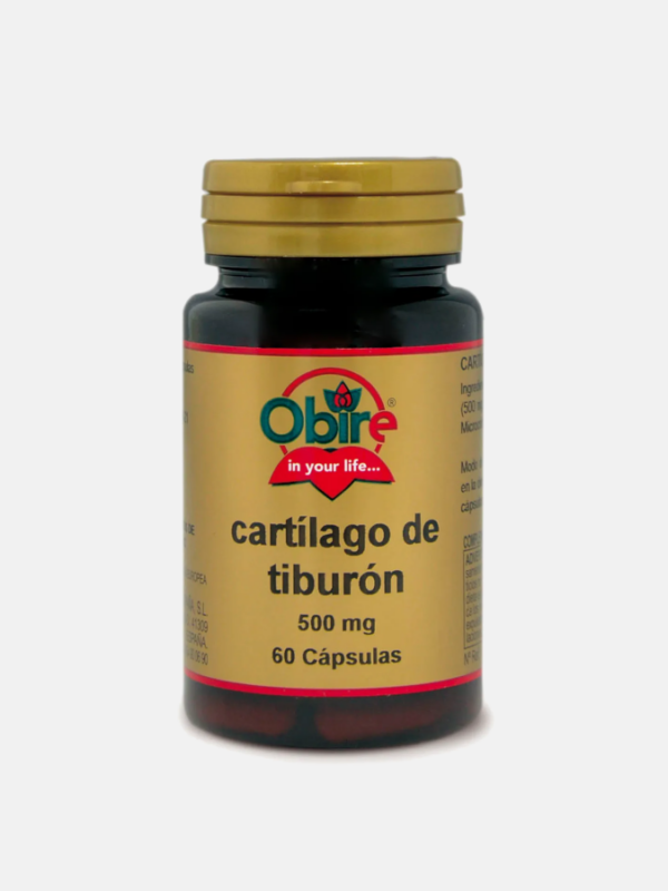 Cartílago de Tiburón 500 mg - 60 cápsulas - Obire