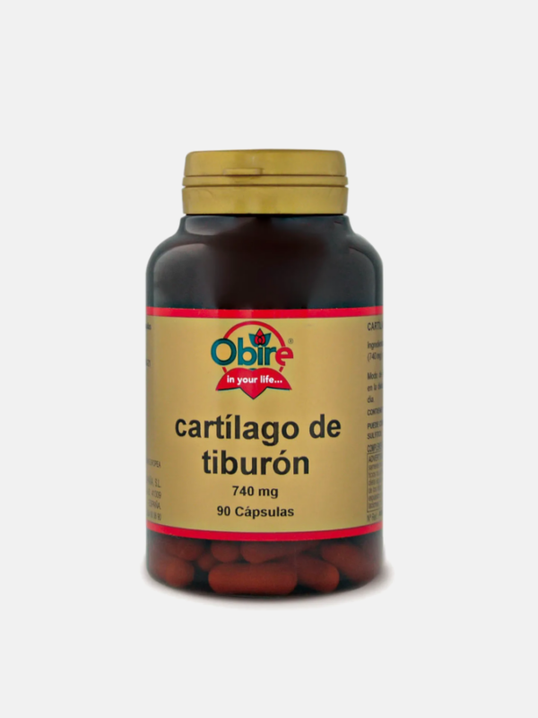 Cartílago de Tiburón 740 mg - 90 cápsulas - Obire
