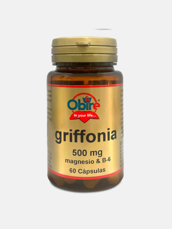 Griffonia 5-HTP 100mg Magnesio B6 - 60 Cápsulas - OBIRE