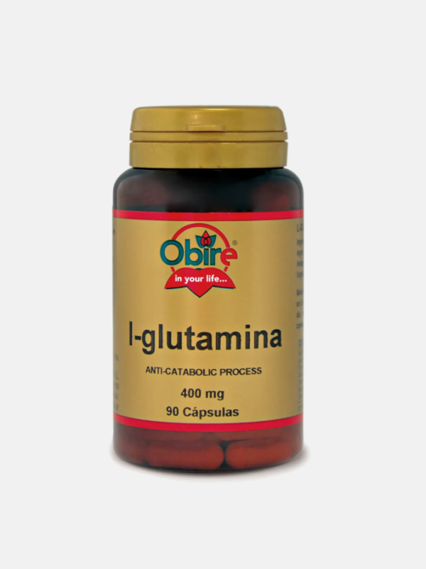 L-Glutamina 400mg - 90 cápsulas - Obire