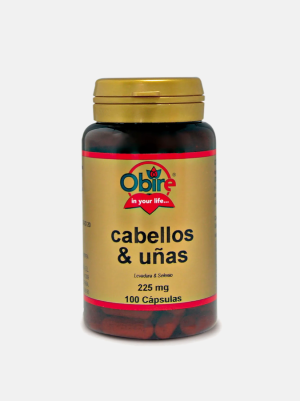 Cabellos & Uñas 225mg - 100 cápsulas - Obire
