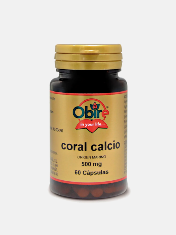 Calcio Coral 500mg - 60 cápsulas - Obire