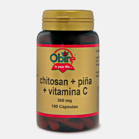 Chitosán + Piña + Vitamina C 360mg – 100 cápsulas – Obire