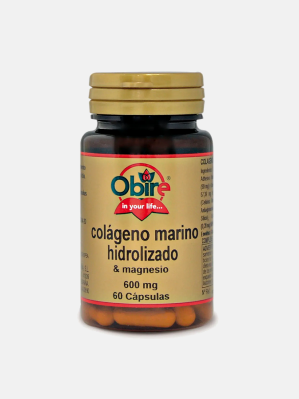 Colágeno Marino Hidrolizado + Magnesio - 60 cápsulas - Obire