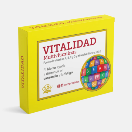 Vitalidad Multivitaminas – 15 comprimidos – Obire