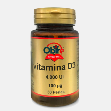 Vitamina D3 100mcg (4000 UI) – 50 cápsulas – Obire