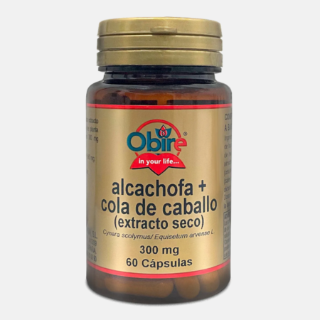 Alcachofa + Cola De Caballo 300mg – 60 cápsulas – Obire