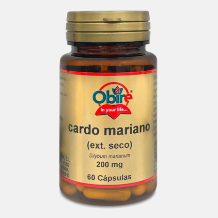 Cardo Mariano 200 mg – 60 cápsulas – Obire