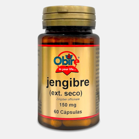 Jengibre 150 mg extracto seco – 60 cápsulas – Obire