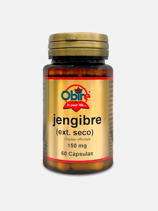 Jengibre 150 mg extracto seco - 60 cápsulas - Obire