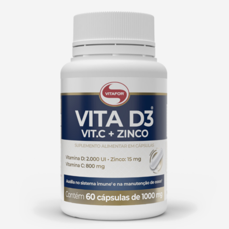 Vitamina D3 + C + Zinc – 60 cápsulas – Vitafor