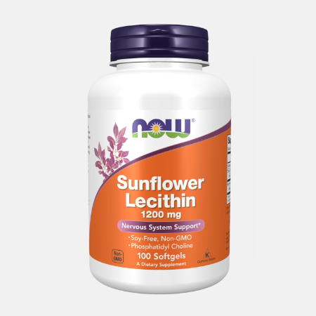 Sunflower Lecithin 1200 mg – 100 cápsulas – Now