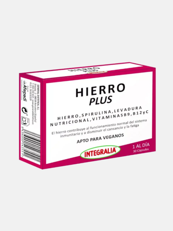 Hierro Plus - 30 cápsulas - Integralia