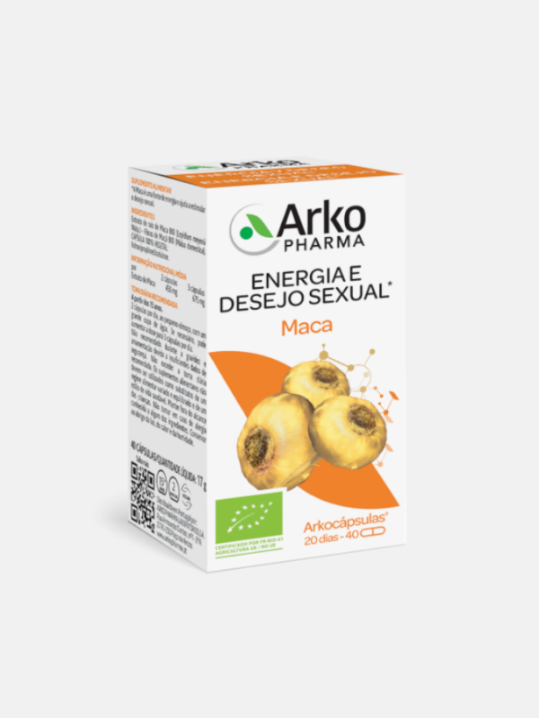 MACA Energía y Deseo Sexual Bio - 40 cápsulas - ArkoPharma