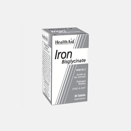 Iron Bisglycinate – 30 comprimidos – Health Aid