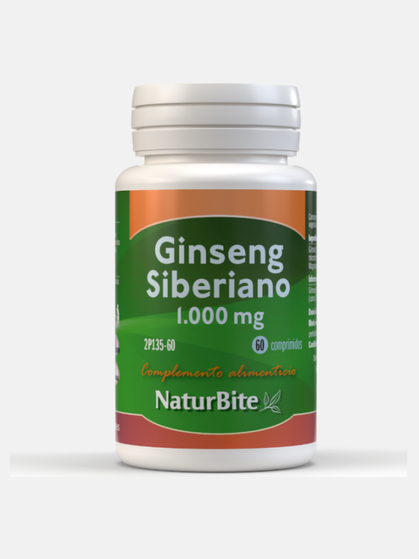 Ginseng Siberiano 1000mg - 60 comprimidos - NaturBite
