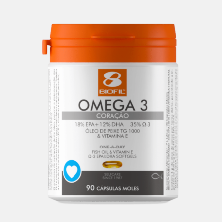 Omega 3 Corazón 18% EPA + 12% DHA – 90 cápsulas – BioFil