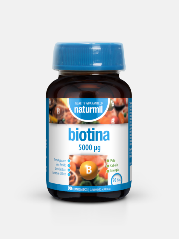 Biotina 5000mcg - 90 comprimidos - Naturmil