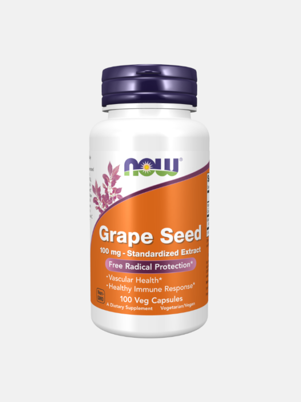 Grape Seed 100 mg - 100 cápsulas - Now