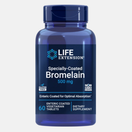 Specially-Coated Bromelain 500mg – 60 comprimidos – Life Extension