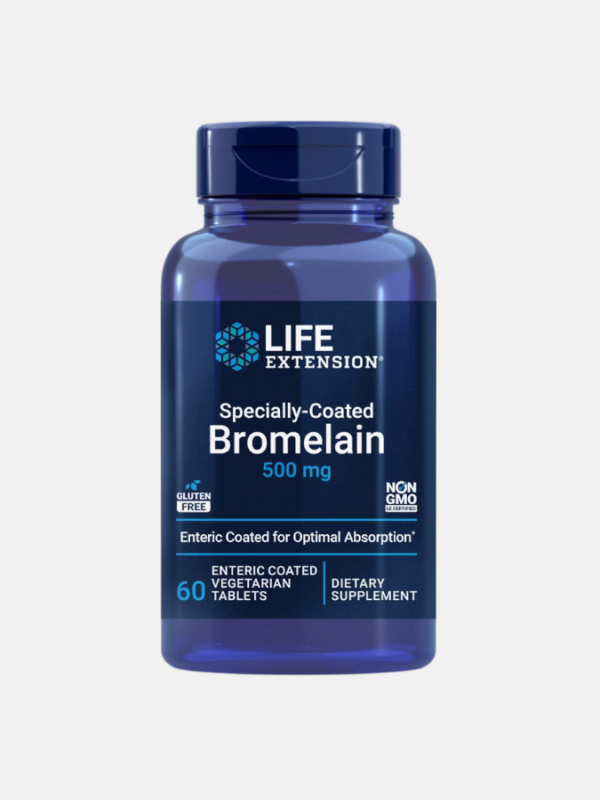 Specially-Coated Bromelain 500mg - 60 comprimidos - Life Extension