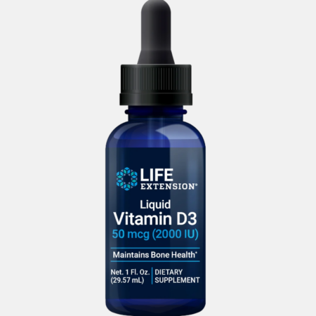 Liquid Vitamin D3 2000IU – 29,57ml – Life Extension