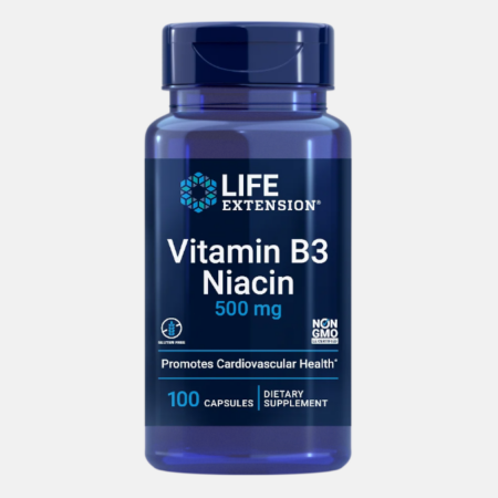 Vitamin B3 Niacin 500mg – 100 cápsulas – Life Extension